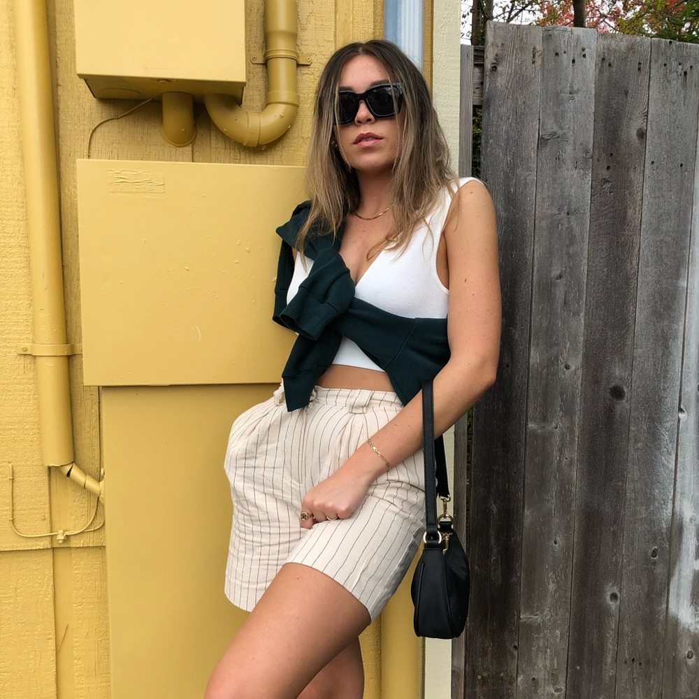 NWT beige trouser shorts